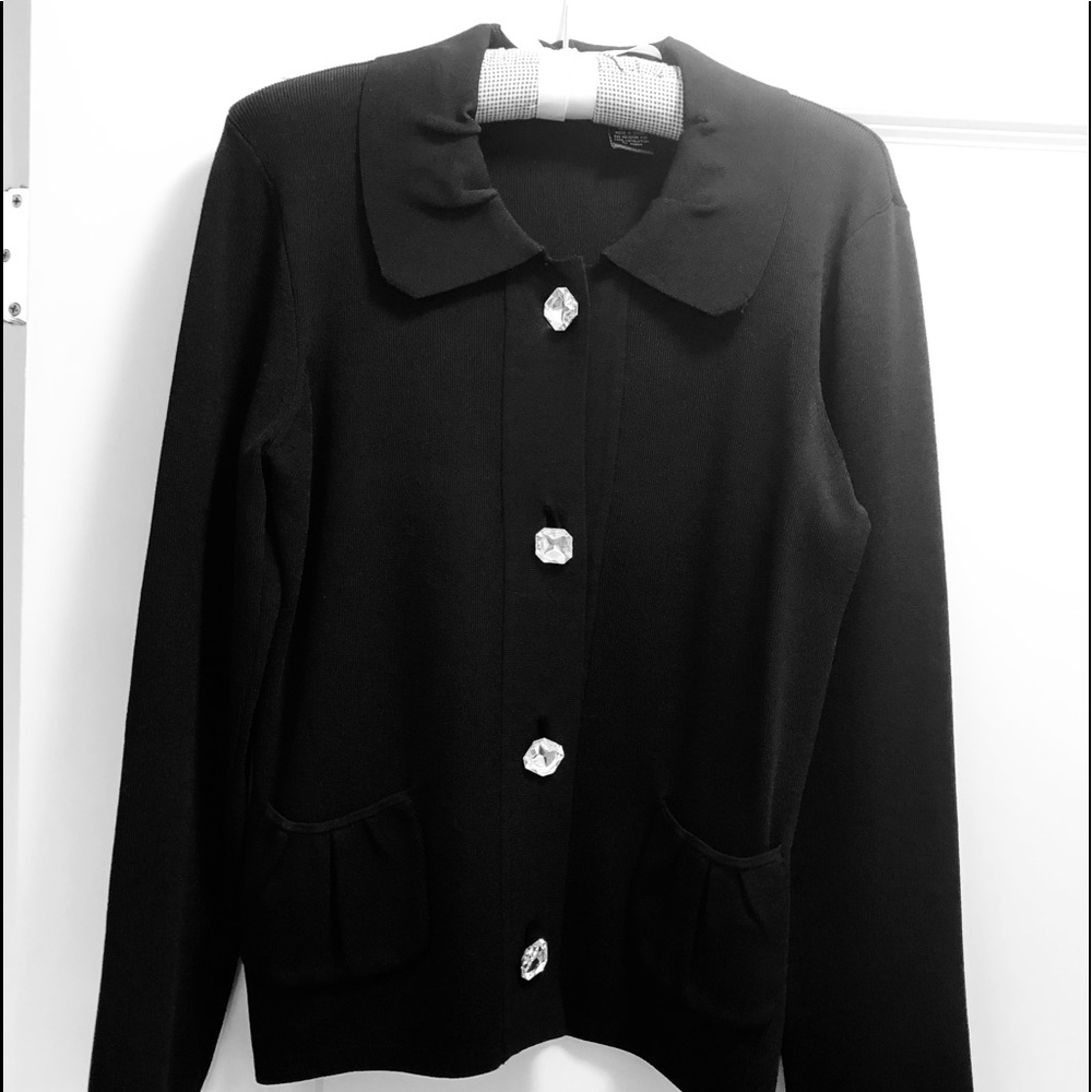 Yarn and Stitches Cardigan ~ NWOT ~ Size Small ~ Black